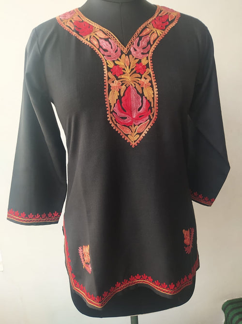 Kashmir ethnique women’s aari Work Short top