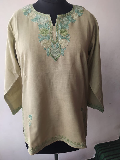 Kashmir ethnique women’s aari Work Short top