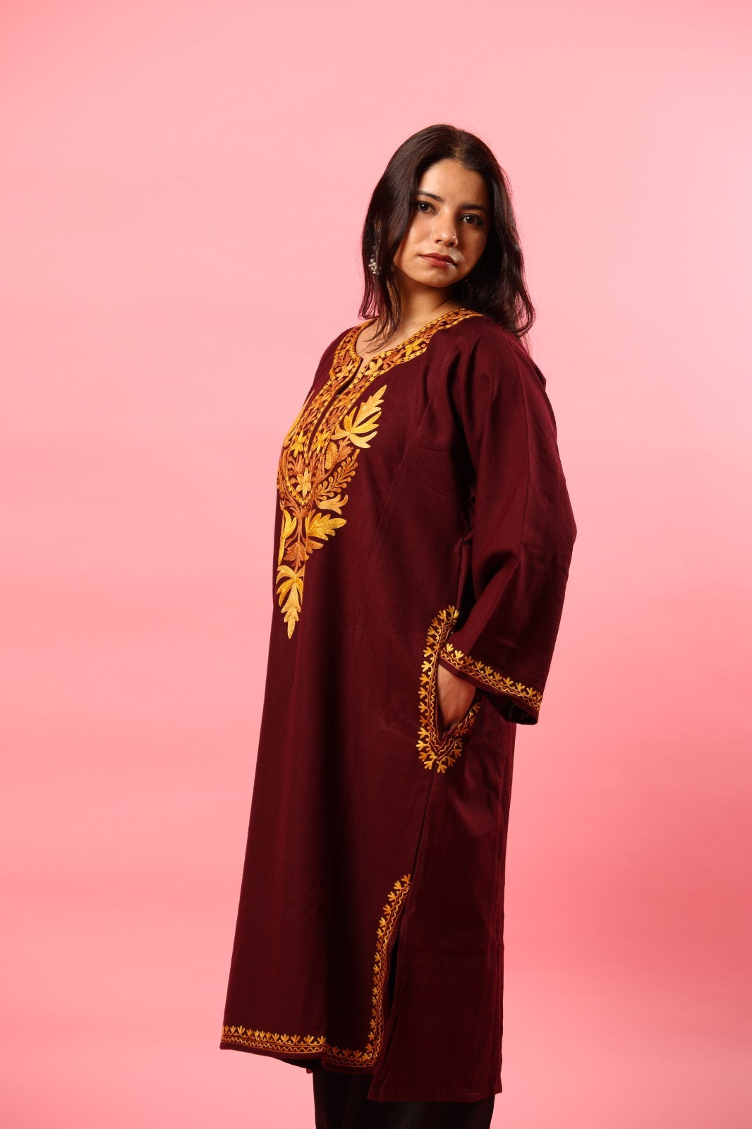 Premium Floral Embroidered Pherans For Women