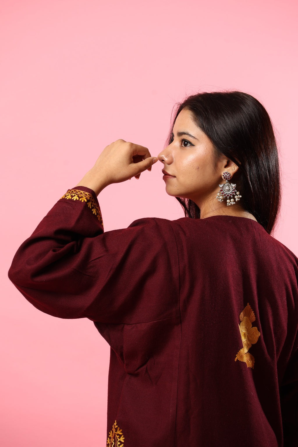 Premium Floral Embroidered Pherans For Women