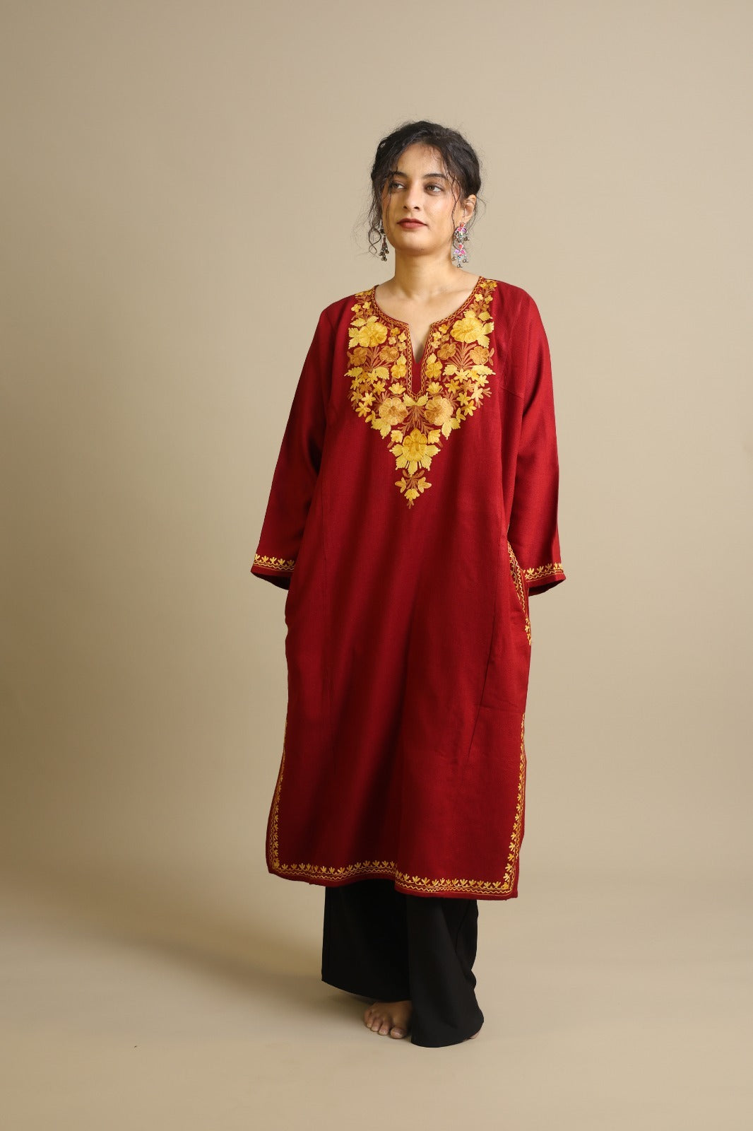 Premium Floral Embroidered Pherans For Women
